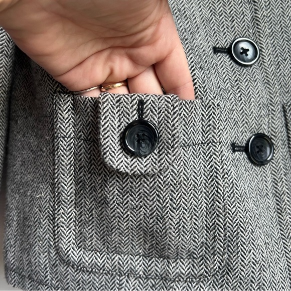 Worthington Gray Tailored Blazer Jacket - 3/4 length sleeves - Size Petite Small - Picture 2 of 6